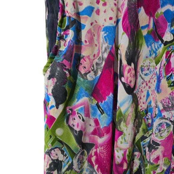 Royal Paisley women's multicolor "Divas" one size fits most sleeves lined dress - Picture 4 of 9